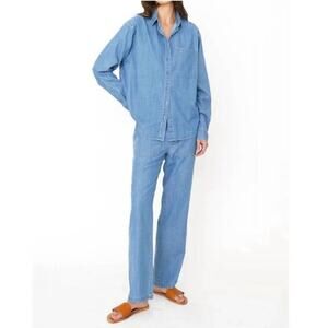 KULE Chambray Quinn Button Down Shirt Size XL
